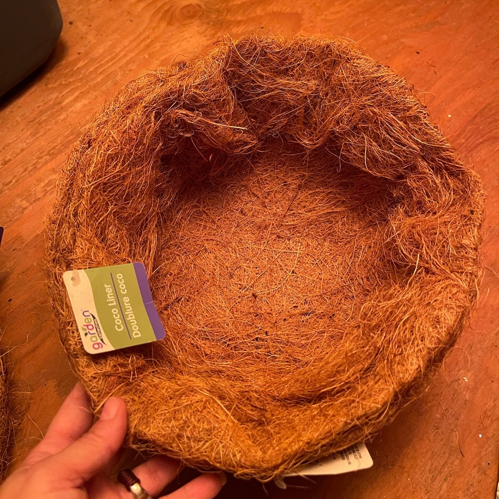 1~Natural Coco Coir Replacement Basket Liner For Planters & Hanging Baskets 10"